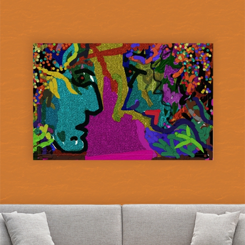 Canvas Wrapped Giclee, Original Print, " Between the Two of Us" #2